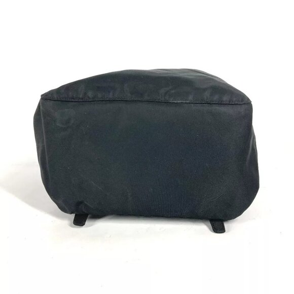 PRADA triangle logo triangle logo plate backpack bag Nylon Black main image 13